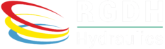 Logo blanc de RGDH hydraulics